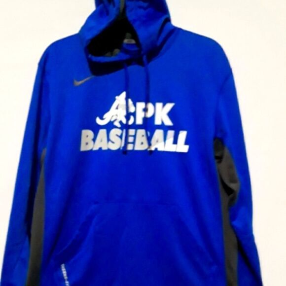 Nike Baseball Sweatshirt/Hooded Blue/Black Color Size M - Picture 1 of 8